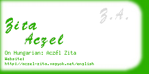 zita aczel business card