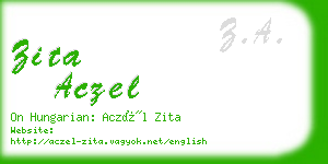 zita aczel business card